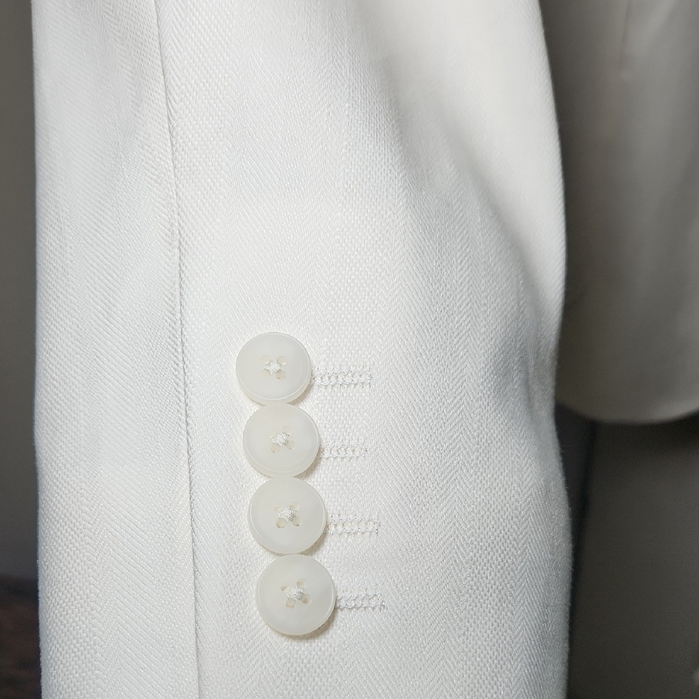 Express Men's Cream Blazer - Picture 5 of 7